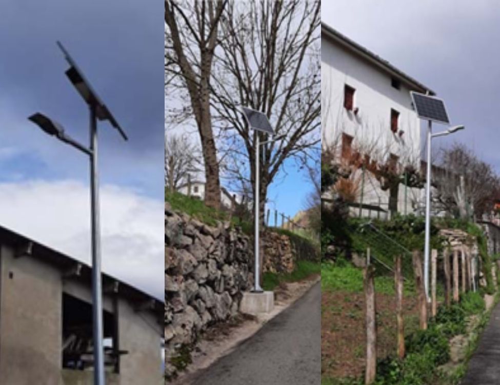 farolas en camino de izaskun